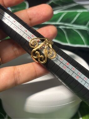 18 K Gold Filled Hawaiian Heirloom Ring - Open Adjustable